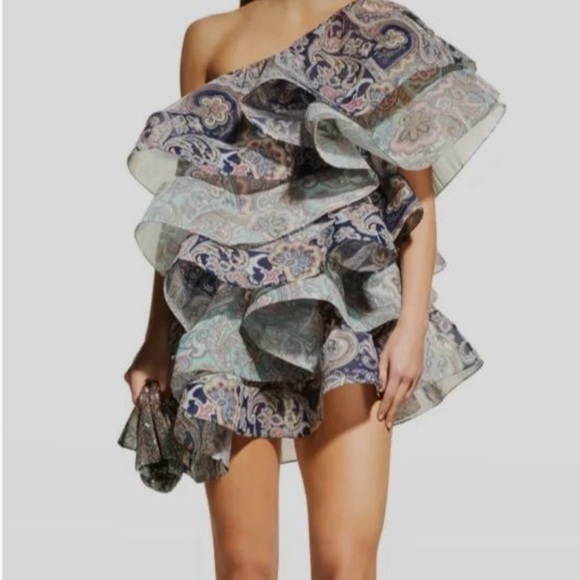 One-Shoulder Ruffle Mini Dress - Picture 2 of 5